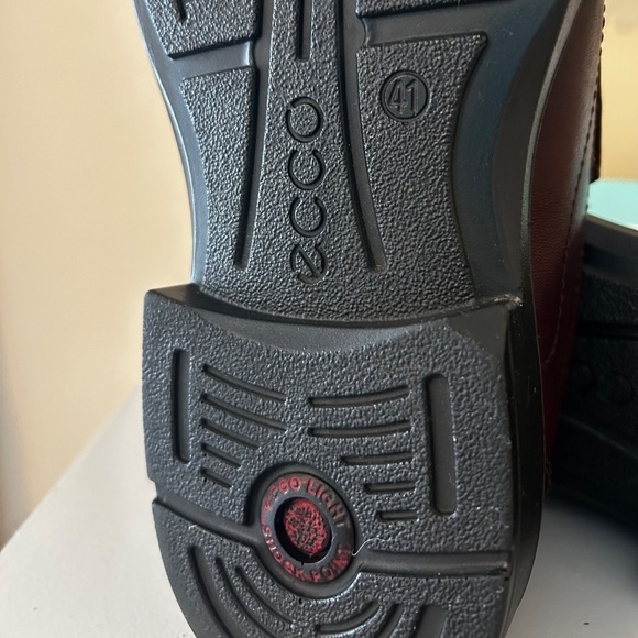 Ecco Helsinki Men’s Leather Slip On Dress Shoe Size EU41/US7.5 Oxblood/Brown - Picture 9 of 16